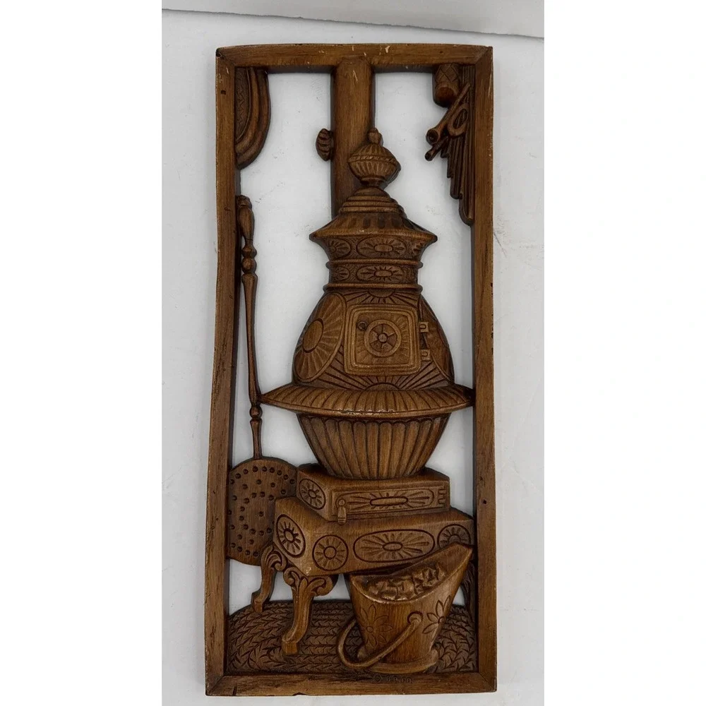 Vintage Burwood Colonial Hearth Kitchen Wall Plaque Homestead Decor